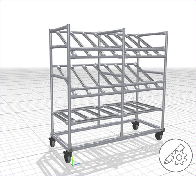 Modular side carriage made of Profile Tubes