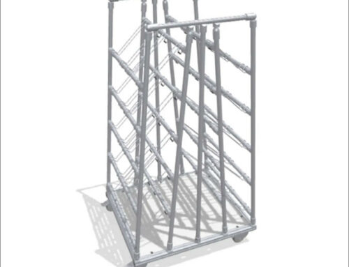 Two-sided material supply rack for small parts