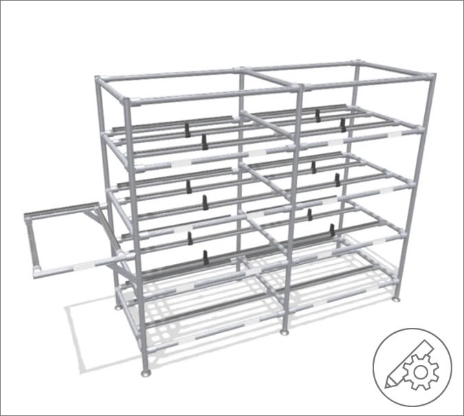 Rack for standard SLCs or cartons