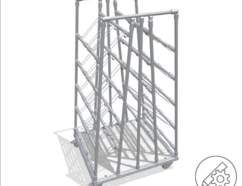 Two-sided material supply rack for small parts