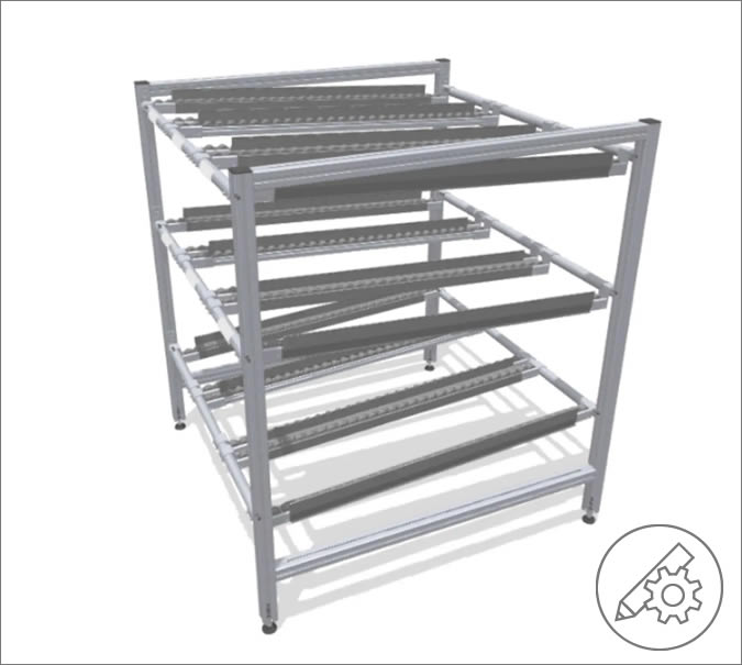 FIFO rack for lean production