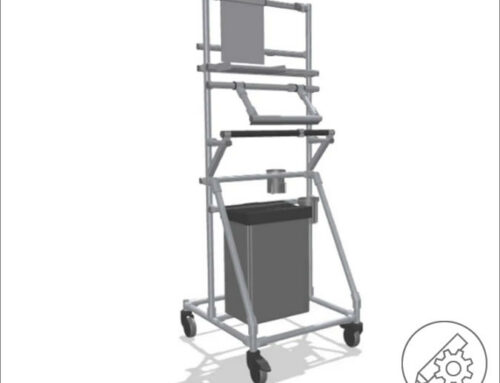 Lightweight and compact cleaning trolley