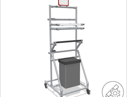 Lightweight and compact cleaning trolley with 5S features