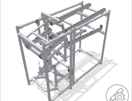 Rack de retorno con pedar de desbloqueo (300 x 200 mm transversal)