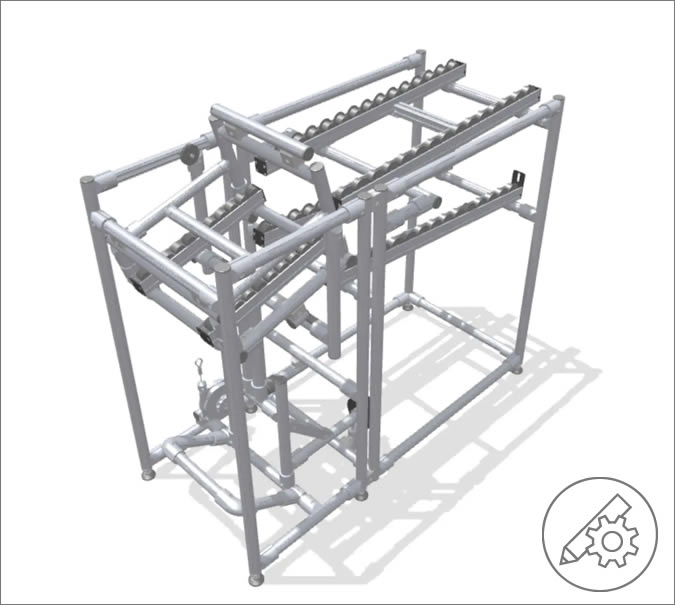 Return hatch with foot pedal release (300 x 200 mm transverse)