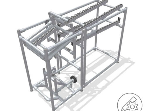 Rack de retorno con pedar de desbloqueo (300 x 400 mm transversal)