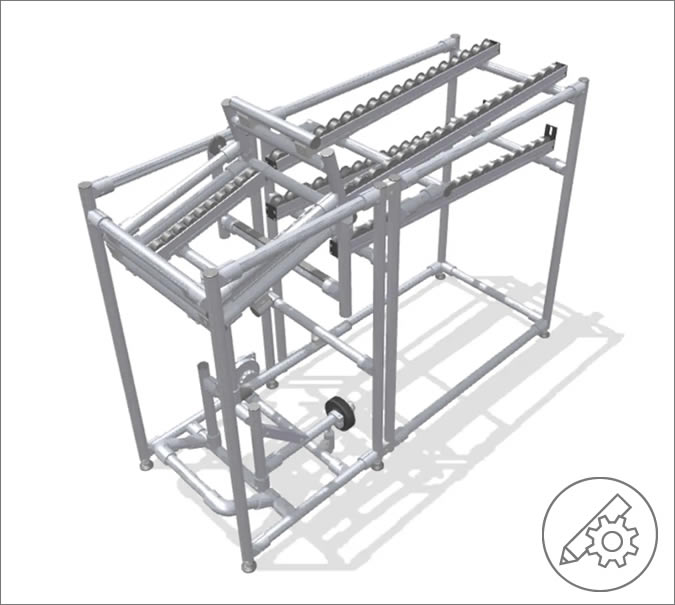 Return hatch with foot pedal release (300 x 400 mm transverse)