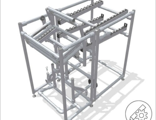 Rack de retorno con pedar de desbloqueo (400 x 300 mm transversal)