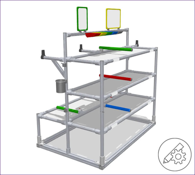 Top Module – Lean Production supply rack