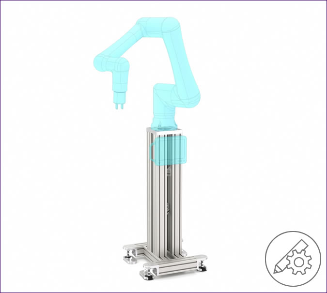 Stationary robot column